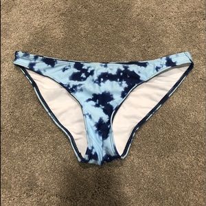 Tie dye blue swimsuit bottoms